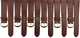 Lot of 6 Watch Bands Brown Genuine Leather  Flat Stitched 20mm