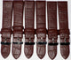 Lot of 6Pcs.Watch Bands Genuine Leather Alligator Grain Brown Flat 12mm to 24mm