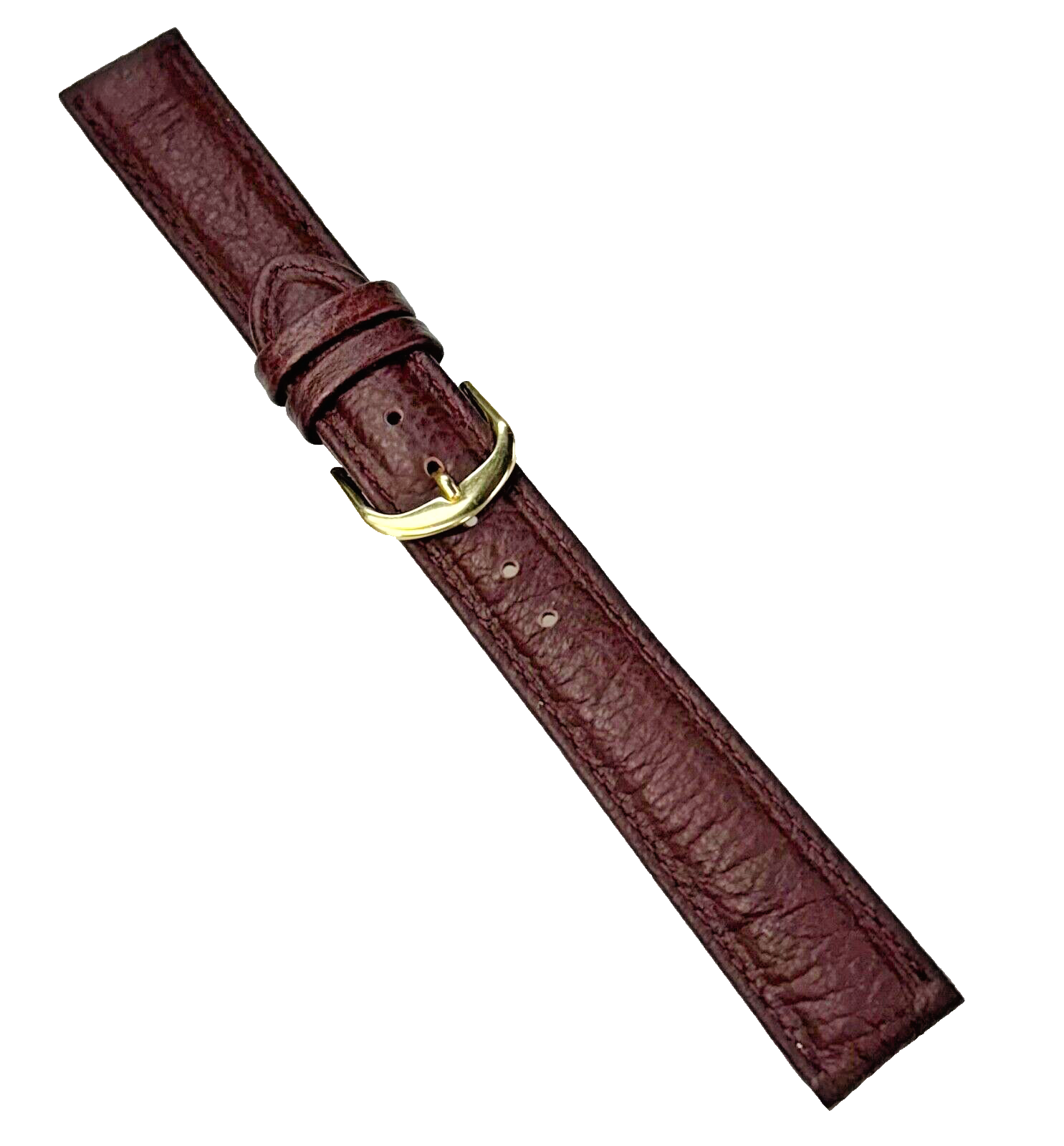 Lot of 6 Watch Bands Genuine Leather Burgundy Color Plain Padded stitched , 18MM