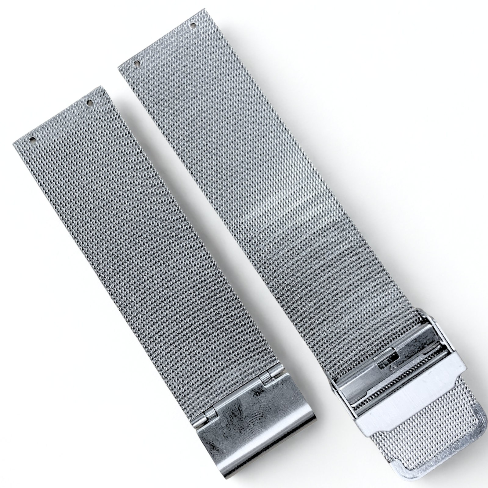 24mm Silver Color Timeless Milanese Mesh Stainless Steel Watch Band