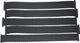 Lot of 5Pcs. Watch Bands Black Color Stretch Stainless Steel Fit 16mm to 22m