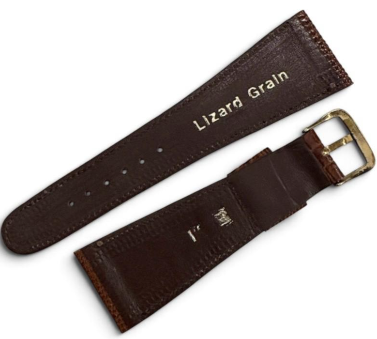 Brown color Genuine Lizard Leather watch strap band -26mm