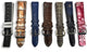LOT OF 7 WATCH BANDS MIX SIZE STYLE AND COLORS 18/20/22MM