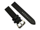 Watch Band Leather Strap Black fits PANERAI 22mm,24mm,26mm Flat (High Quality)