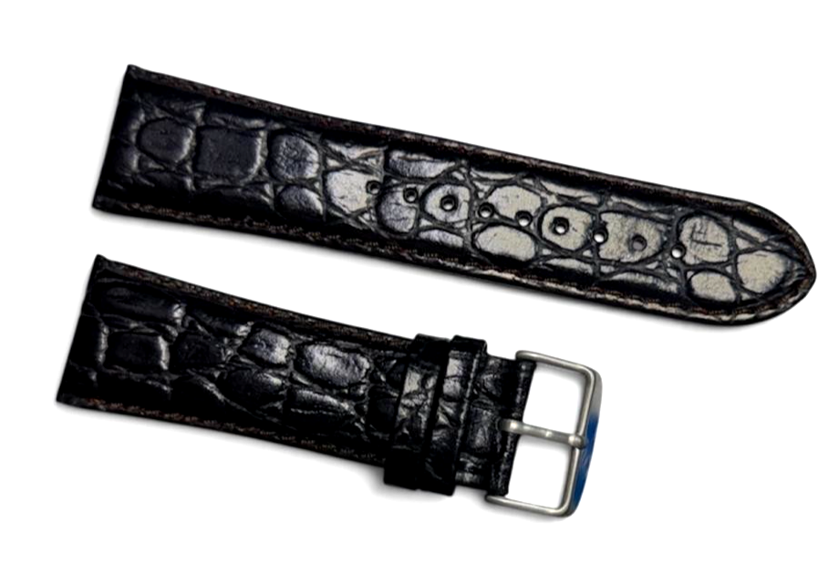 Triumph authentic genuine leather black color watch band strap 28mm