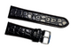 Triumph authentic genuine leather black color watch band strap 28mm
