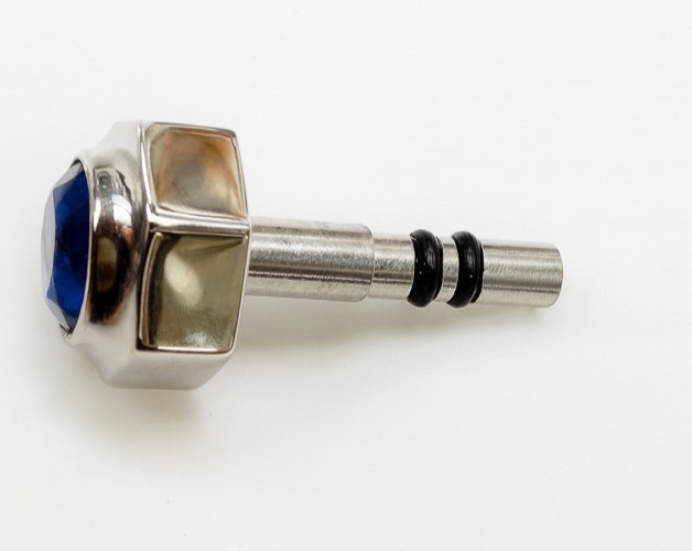 7.1 MM WATCH CROWN FOR CALIBRE DE CARTIER SANTOS STAINLESS STEEL SAPPHIRE STONE