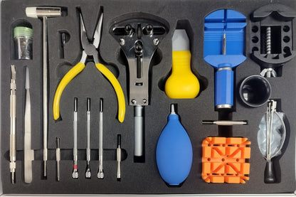 WATCH REPAIR TOOL KIT - 21 PCS - BREIFCASE TOOL CASE