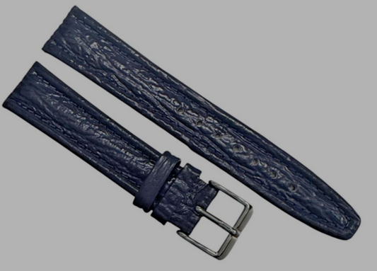 Vintage Blue color Leather Watch Band Strap 18mm Water Resistant