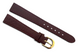 Genuine Leather Band 14mm Flat Leather Watch Strap BURGUNDY/Gold Buckle