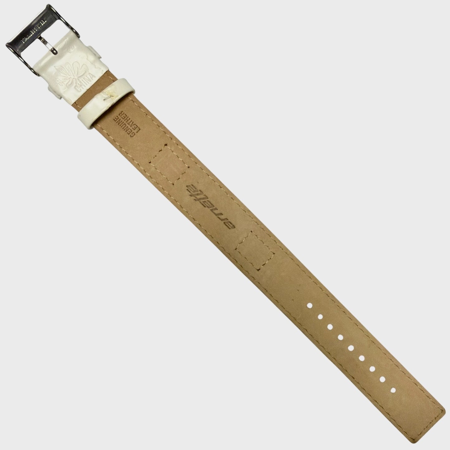 20mm Genuine Leather Black Watch Band – Compatible with Fossil & Guess Watches
