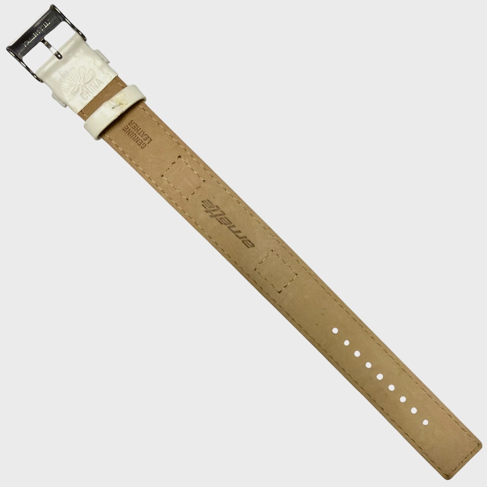 20mm Genuine Leather Black Watch Band – Compatible with Fossil & Guess Watches