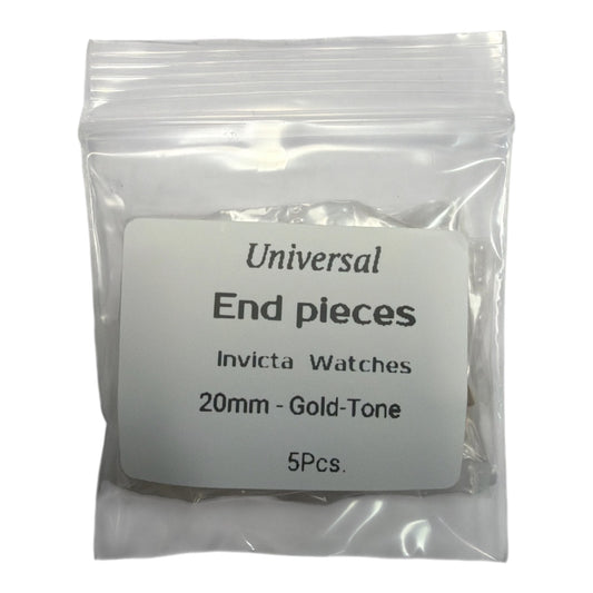 Invicta Gold Tone Watch Band End Piece Curved Fit – 20mm (Pack of 5)