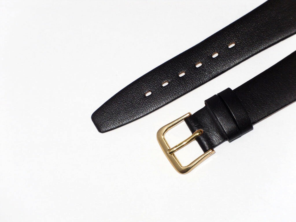 Lot of 6pcs.Watch Bands Dark Brown Genuine Leather Plain Flat 18mm(High Quality)