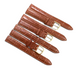 (set of 3)13MM BROWN ALLIGATOR LEATHER STRAP BAND gold Buckle with pins