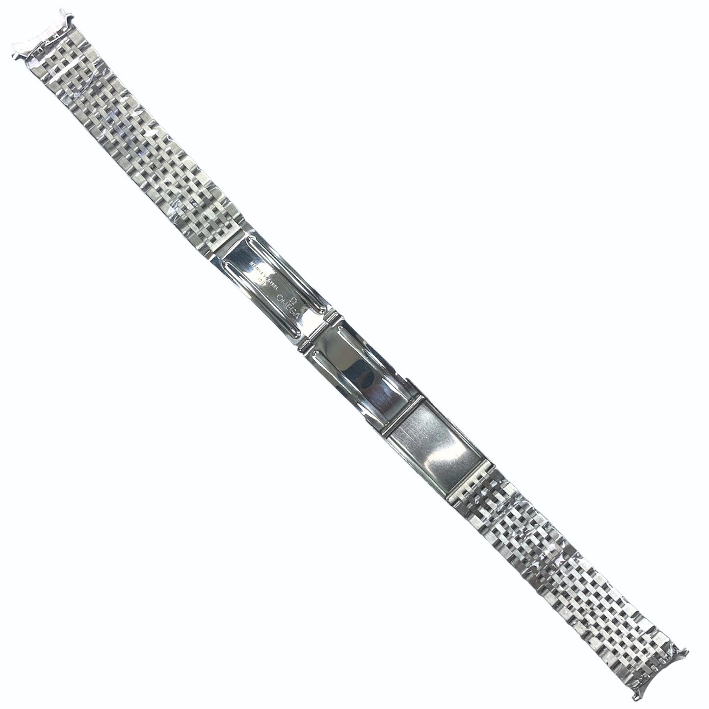 High-Quality OMEGA 1502 S.Steel Watch Band Bracelet-18,19,20mm-Curved End