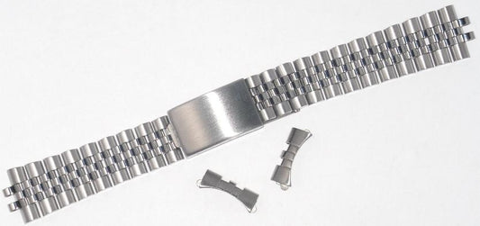 WATCH BAND BRACELET FOR ROLEX 19MM JUBILEE AIR KING 1500, 5500 HEAVY STAINLESS