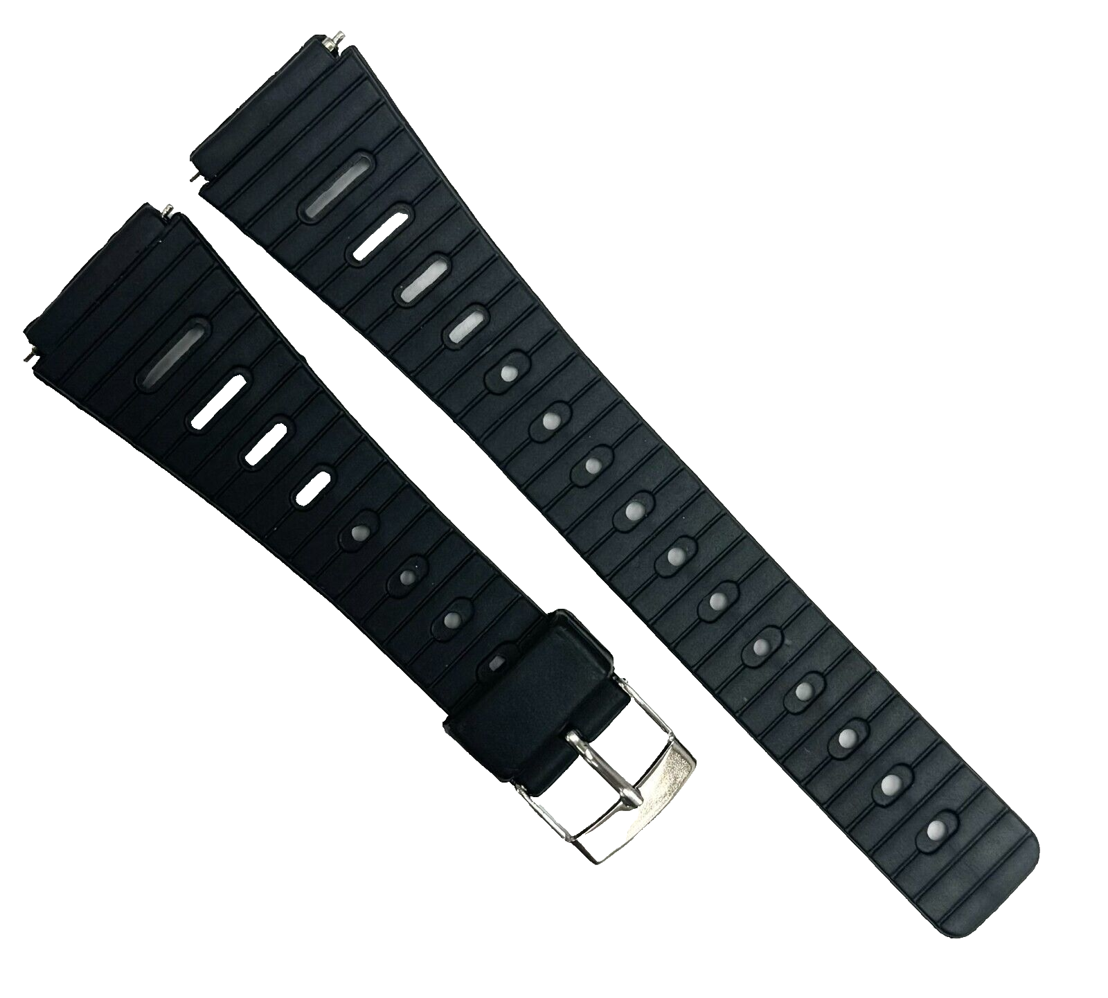 18mm PVC Plastic Rubber Flat & Slim Watch Band Fit to CASIO & Other Watches