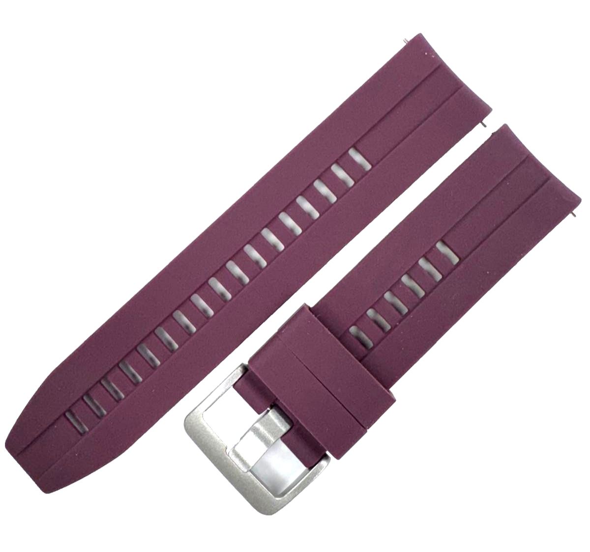 22 MM Rubber Silicone Sports Watch Band Quick Release Pin Purple Color
