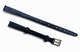 Ladies Black Genuine Leather Watch Band - 8 MM