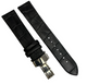 22mm Black WatchBand Alligator Grain Deployment Clasp Fits Omega/Longines/Tissot