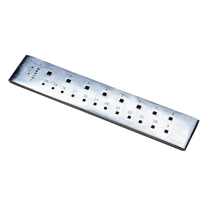 6" Square Hole Drawplate with 20 Holes for Jewelry Wire Drawing Tool