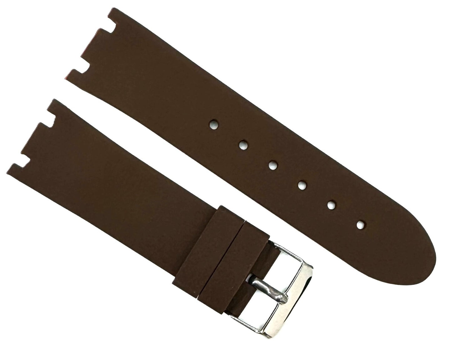 24mm Brown Color Silicon Rubber Replacement Watch Band for JOE RODEO Master