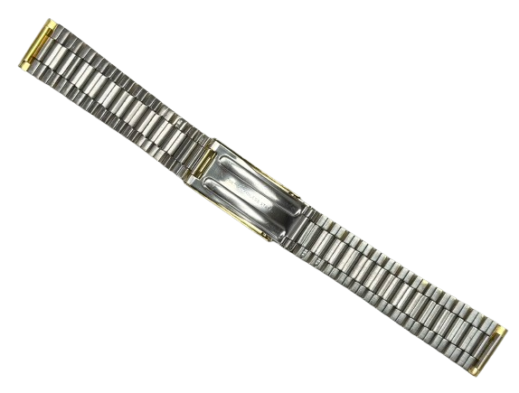 18MM President Style Gold Color Stainless Steel Watch Band with Regular Clasp