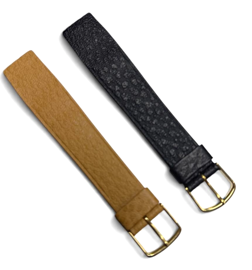 18 mm LADIES GENUINE SADDLE LEATHER WATCH BAND -OPEN END