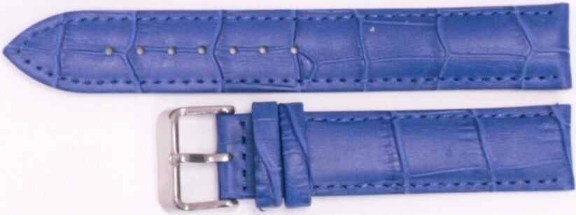Watch Band Genuine Leather Alligator Grain 18mm,20mm Navy  Blue ( A1 Quality)