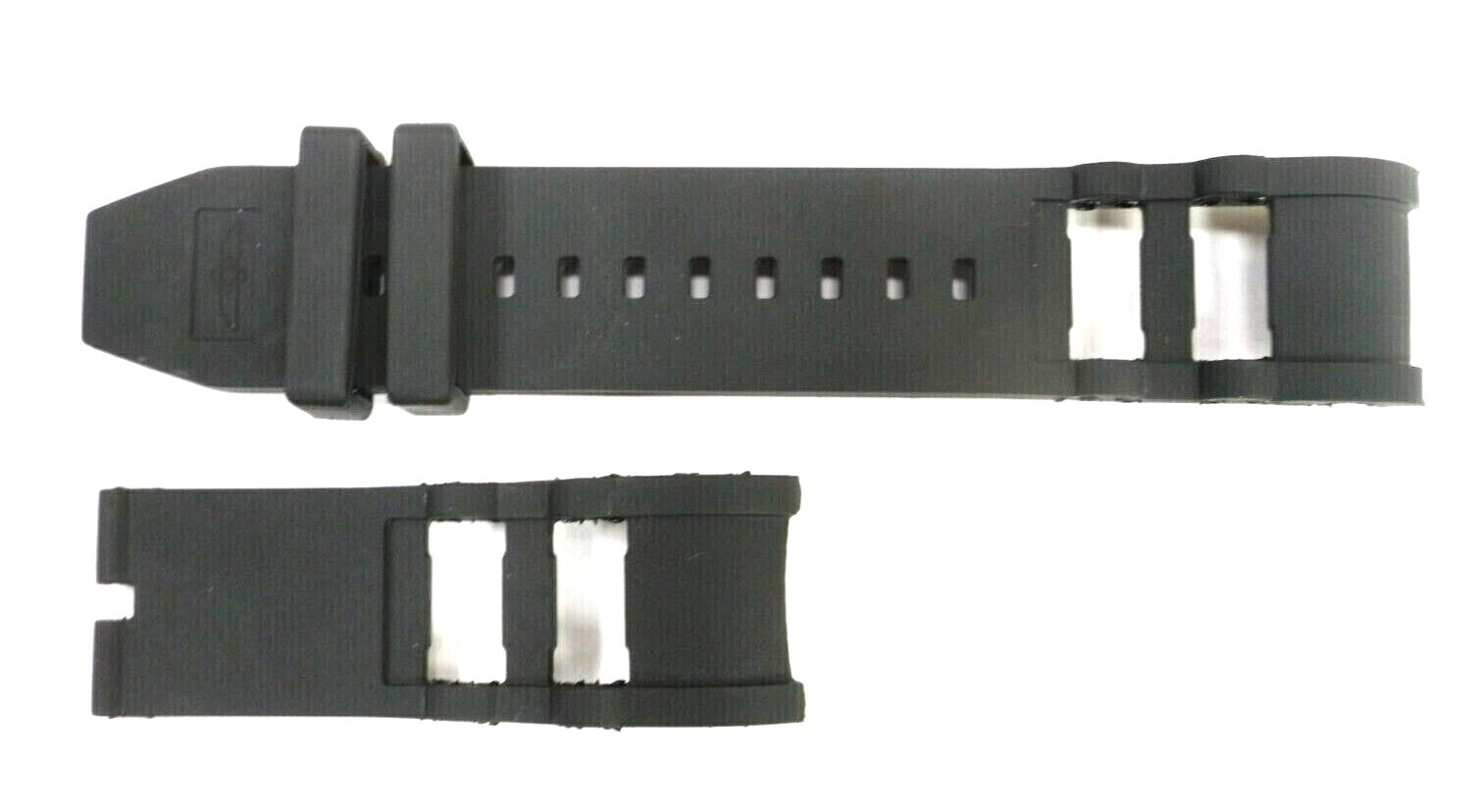 Black Curved Silicone Rubber Watch Strap For Invicta Russian Diver of Size 26mm