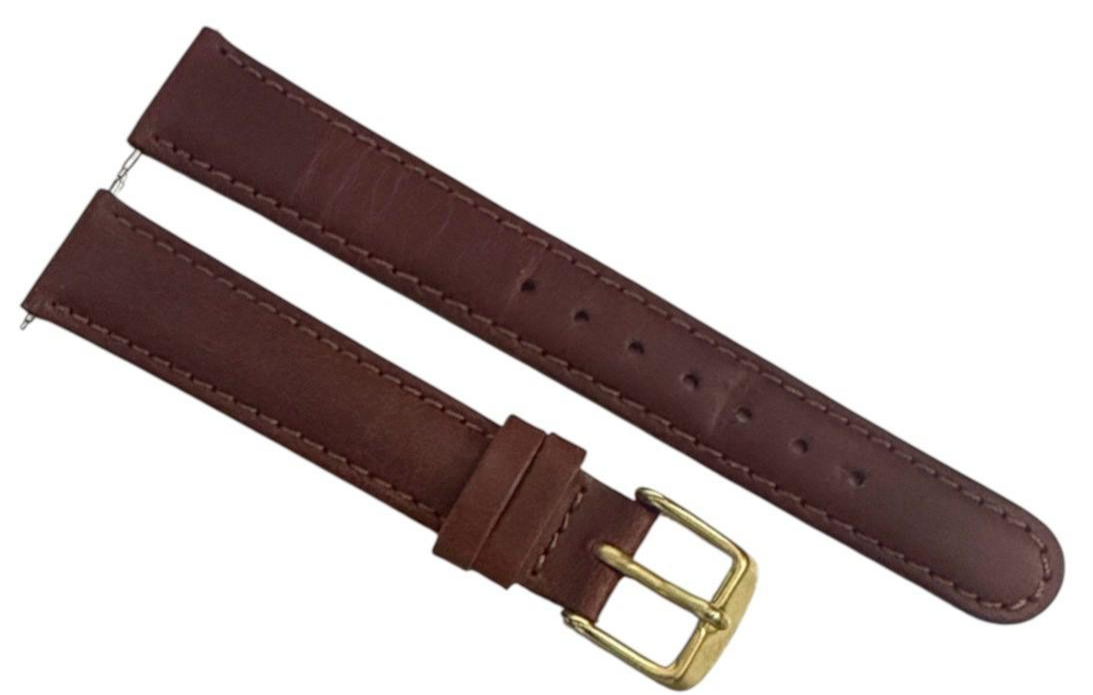 Stylo Brown Color Watch Band padded genuine Leather 20mm