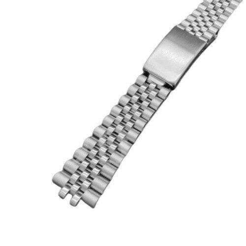 13mm Stainless Steel Watch Band – Silver w/ Fold‑Over Clasp | for Rolex Jubilee