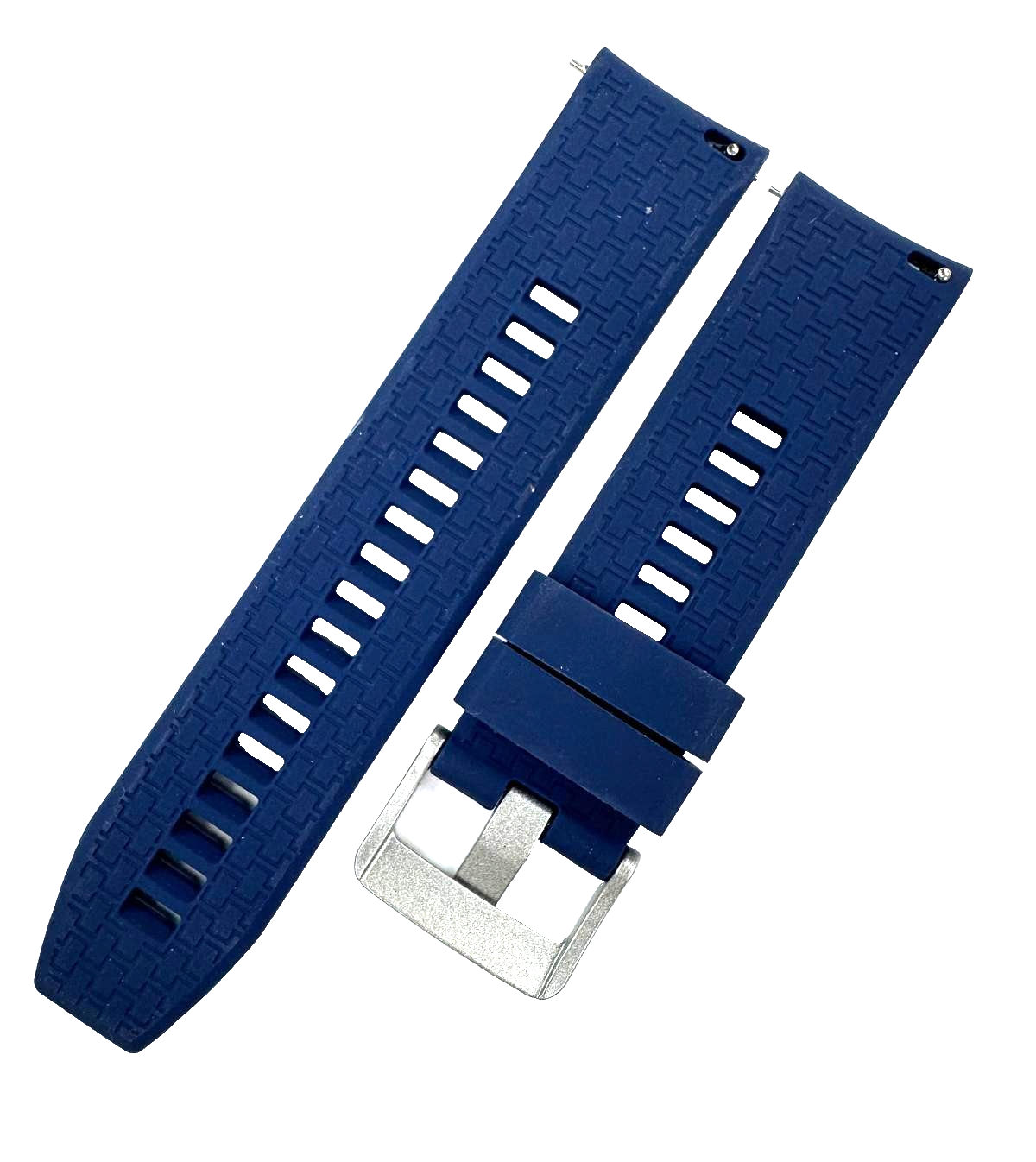 22 MM Rubber Silicone Sports Watch Band Quick Release Pin Navy Blue Color
