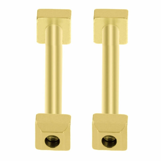 SCREW T-BARS FIT CARTIER PASHA LEATHER BAND /BRACELET LUG FOR 18MM GOLD