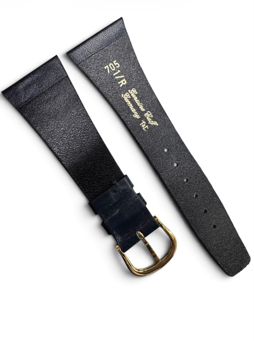 25MM X 16MM NAVY BLUE GENUINE CALF FLAT WATCH BAND