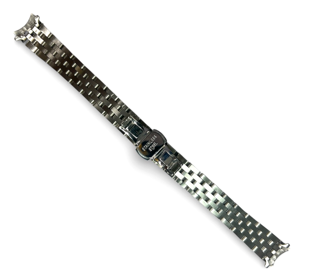 Top Quailty,Stainless Steel Silver-tone Curved end Band for Highend Watches-13mm