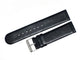 Watch Band 20MM Plain Black Genuine Leather Watch Band Flat
