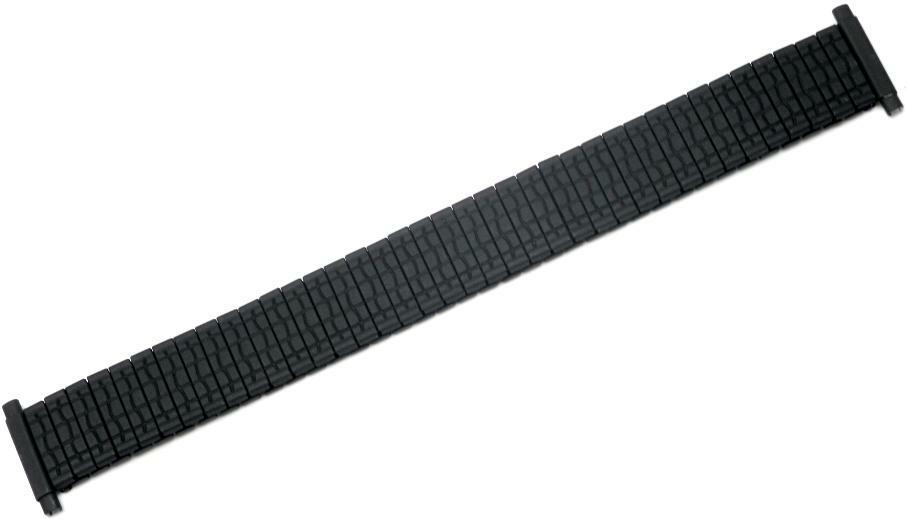 Lot of 5Pcs. Watch Bands Black Color Stretch Stainless Steel Fit 16mm to 22m