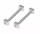 SCREW T-BARS FIT CARTIER PASHA LEATHER BAND /BRACELET LUG FOR 17MM SILVER