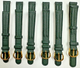 Lot Of 6Pcs Watch Band 12MM Genuine Leather Dark Green Padded and Stitched