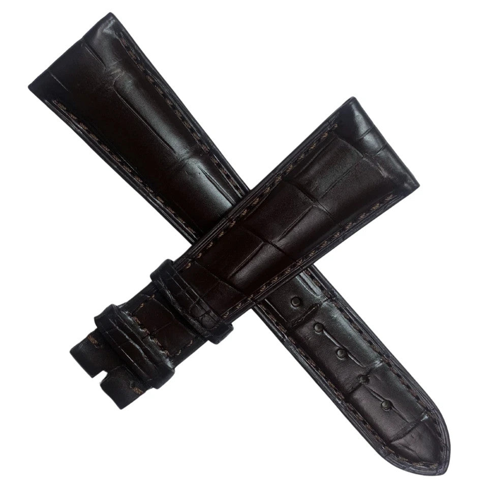 Watch band for Chopard 18mm x 16mm Black Real Alligator