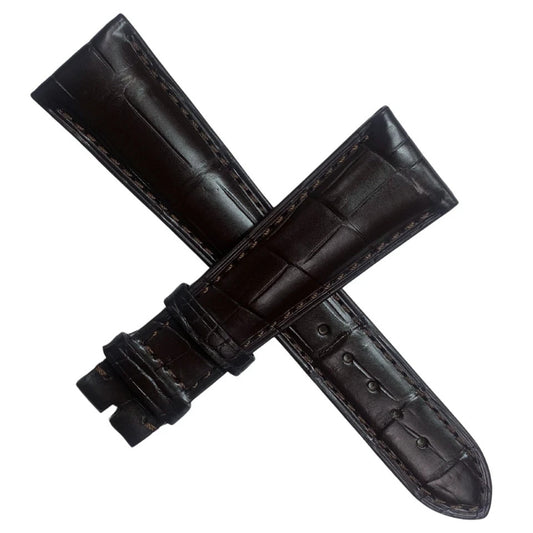 Watch band for Chopard 18mm x 16mm Black Real Alligator