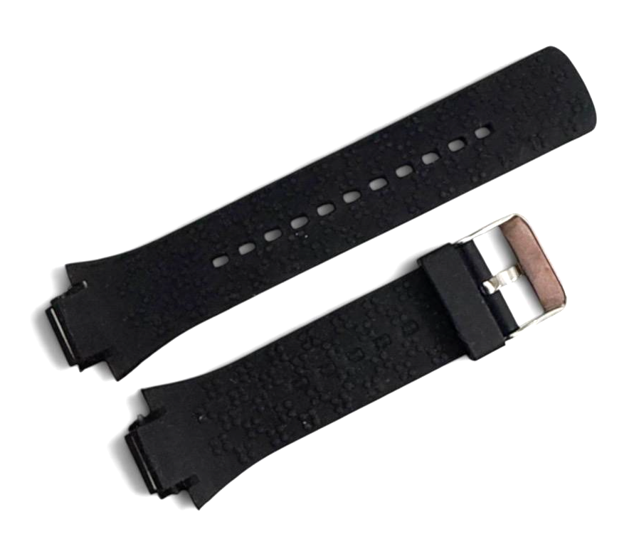 Black Silicone Watch Strap Quick Release 26mm Waterproof Soft Rubber Band