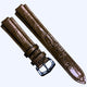 16mm Brown Genuine leather Band Strap Crocodile-Style w/ Buckle