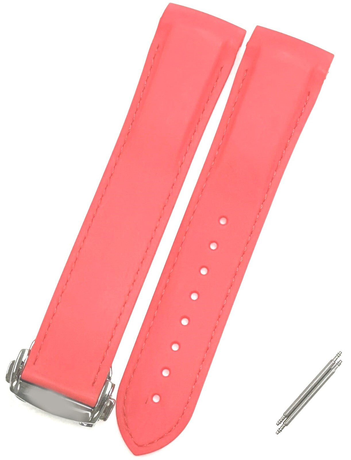 20-22mm Curved End Rubber Diver Strap Band For Omega Seamaster Planet with Clasp