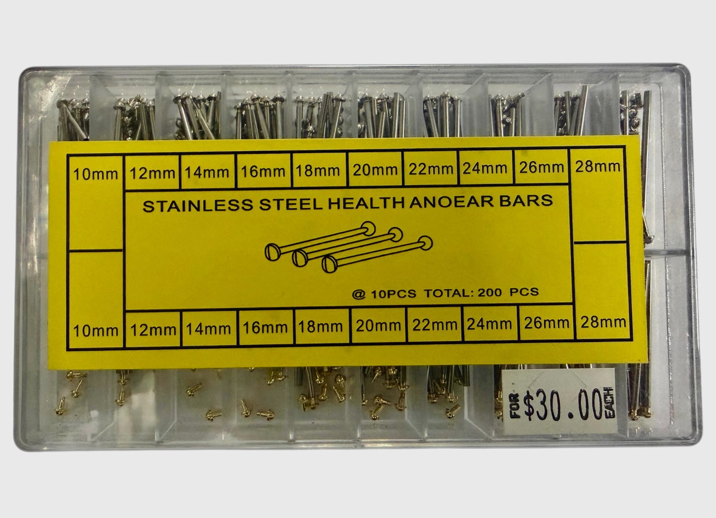 200PCS Stainless Steel Push-In Spring Bars – Watch Band Pins Kit (10–28mm)
