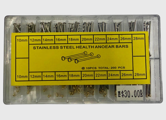 200PCS Stainless Steel Push-In Spring Bars – Watch Band Pins Kit (10–28mm)