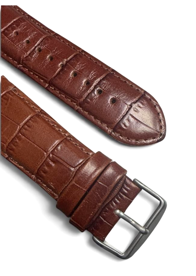 Triumph authentic genuine leather brown color watch band strap 28mm