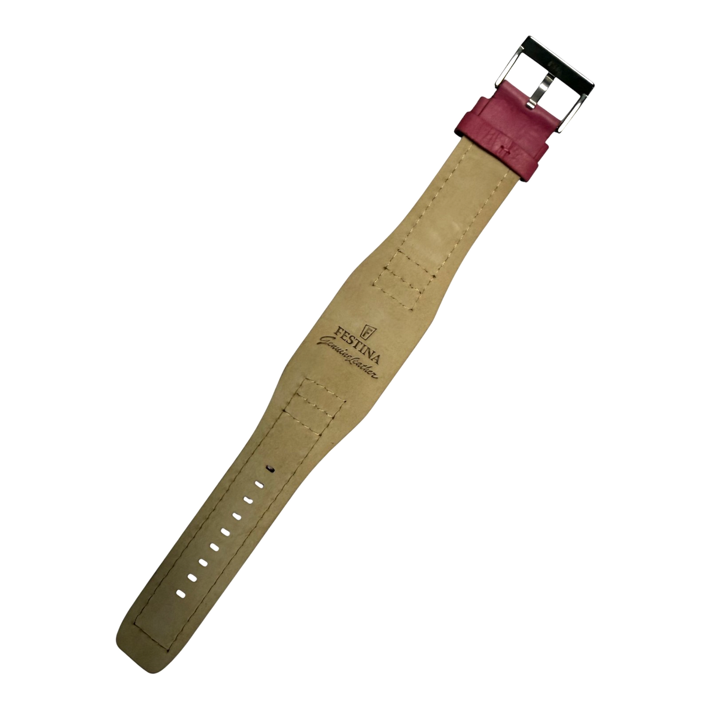 22mm Genuine Leather Light Pink Watch Band Compatible with Fossil & Guess